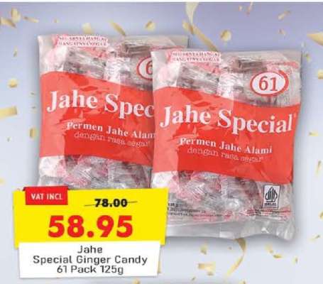 Jahe Special Ginger Candy 61 Pack 125g