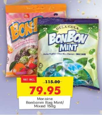 Moraine Bonbonm Bag Mint/Mixed 150g
