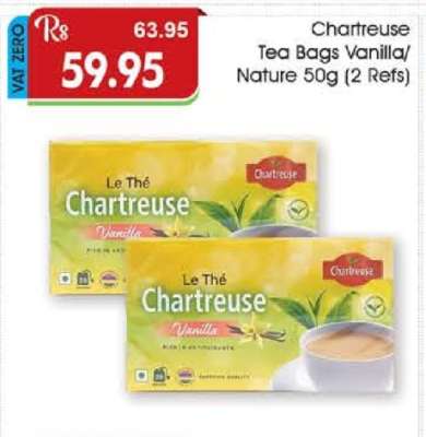 Chartreuse Tea Bags Vanilla/Nature 50g (2 Refs)