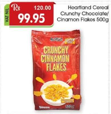 Heartland Cereal Crunchy Chocolate/Cinnamon Flakes 500g