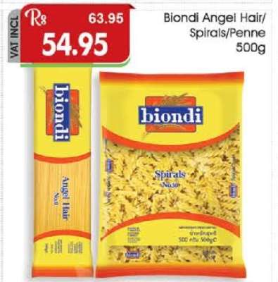 Biondi Angel Hair/Spirals/Penne 500g
