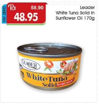 Leader White Tuna Solid In Sunflower Oil 170g