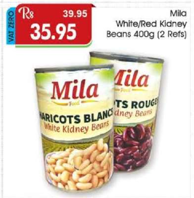 Mila White/Red Kidney Beans 400g (2 Refs)