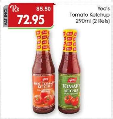 Yeo's Tomato Ketchup 290ml (2 Refs)