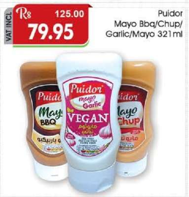 Puidor Mayo Bba/Chup/Garlic/Mayo 321ml