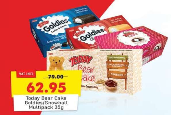 Today Bear Cake Goldies/Snowball Multipack 35g