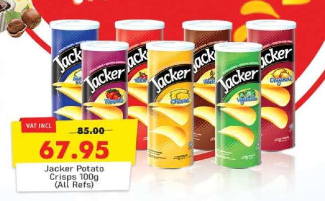 Jacker Potato Crisps 100g (All Refs)