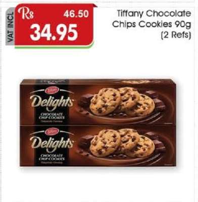 Tiffany Chocolate Chips Cookies 90g (2 Refs)