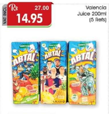 Valencia Juice 200ml (5 Refs)