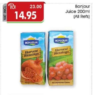 Bonjour Juice 200ml (ALL Refs)