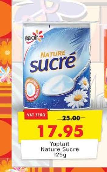 Yoplait Nature Sucre 125g