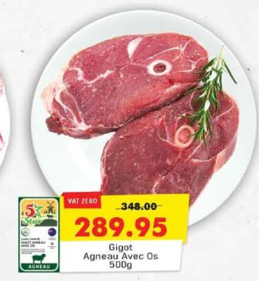 Gigot Agneau Avec OS 500g
