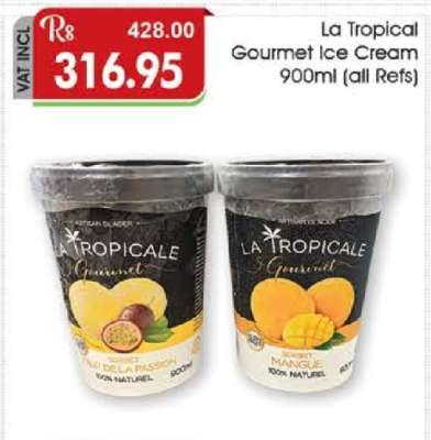 La Tropical Gourmet Ice Cream 900ml (All Refs)