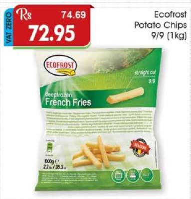 Ecofrost Potato Chips 9/9 1kg