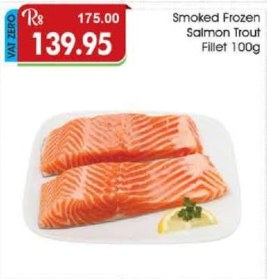 Smoked Frozen Salmon Trout Fillet 100g