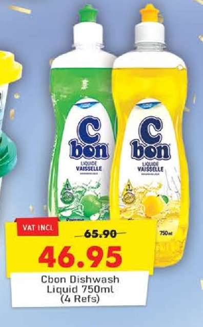 Cbon Dishwash Liquid 750ml (4 Refs)