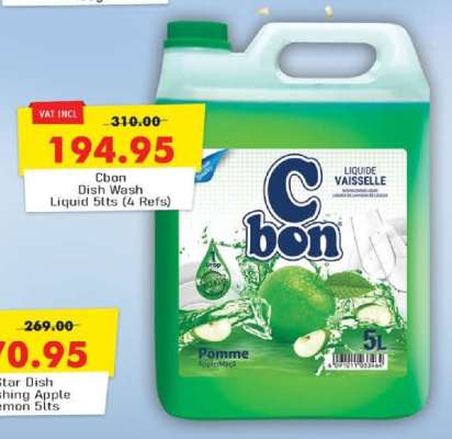 Cbon Dish Wash Liquid 5lts (4 Refs)