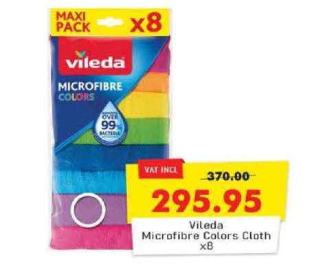 Vileda Microfibre Colors Cloth x8