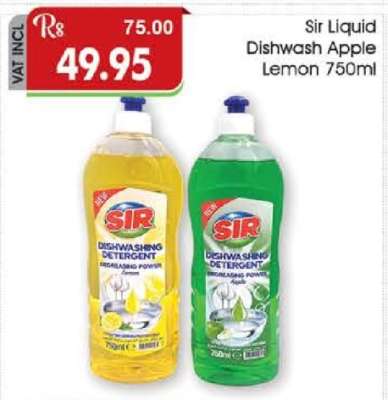 Sir Liquid Dishwash Apple/Lemon 750ml