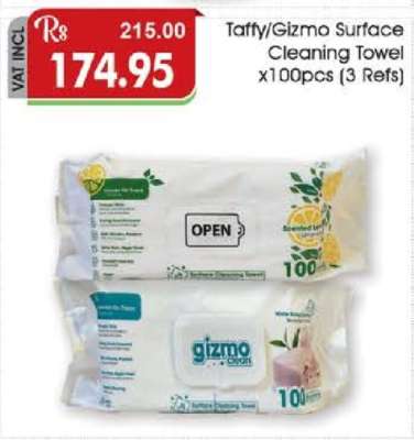 Taffy/Gizmo Surface Cleaning Towel x100pcs (3 Refs)