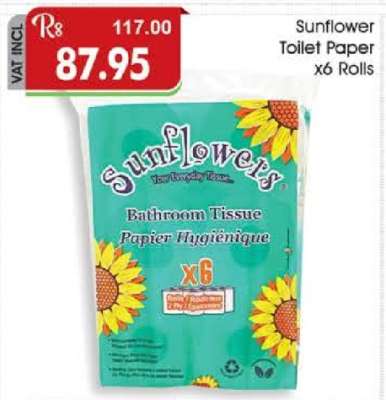Sunflower Toilet Paper x6 Rolls