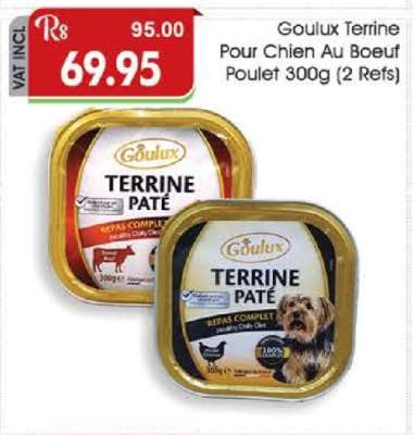 Goulux Terrine Pour Chien Au Boeuf/Poulet 300g (2 Refs)