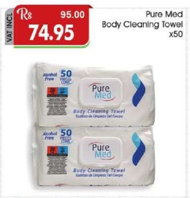 Pure Med Body Cleaning Towel x50