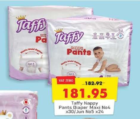 Taffy Nappy Pants Diaper Maxi No4 x30/Jun No5 x24