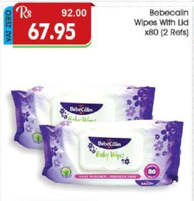 Bebecalin Wipes With Lid x80 (2 Refs)