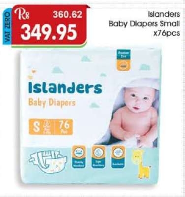 Islanders Baby Diapers Small x76pcs