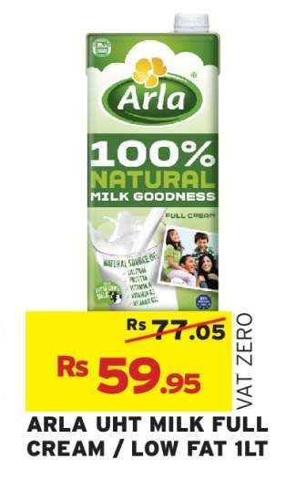 ARLA UHT MILK FULL CREAM / LOW FAT 1LT