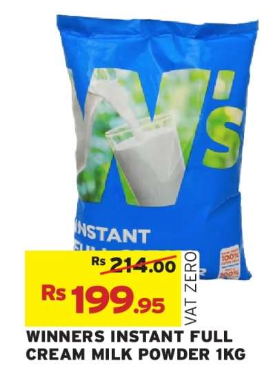 WINNERS INSTANT FULL CREAM MILK POWDER 1KG
