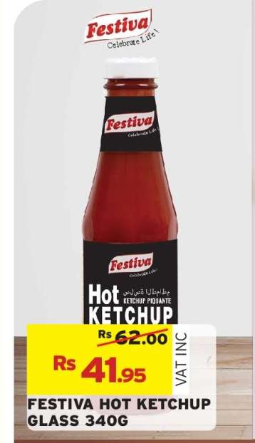 FESTIVA HOT KETCHUP GLASS 340G