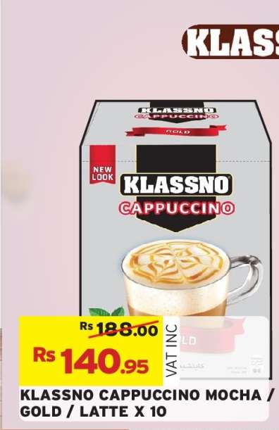 KLASSNO CAPPUCCINO MOCHA / GOLD / LATTE X 10