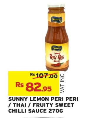 SUNNY LEMON PERI PERI / THAI / FRUITY SWEET CHILLI SAUCE 270G