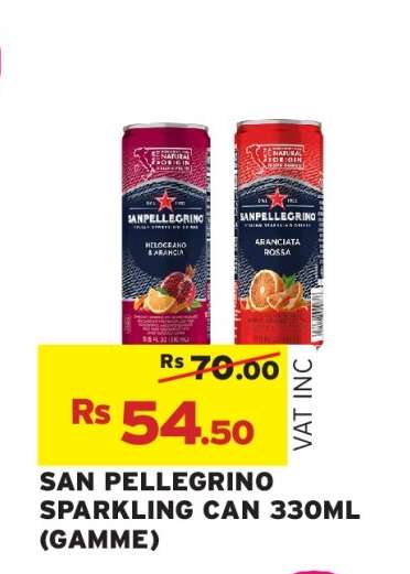 SAN PELLEGRINO SPARKLING CAN 330ML (GAMME)