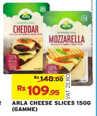ARLA CHEESE SLICES 150G (GAMME)