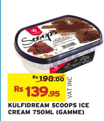 KULFIDREAM SCOOPS ICE CREAM 750ML (GAMME)