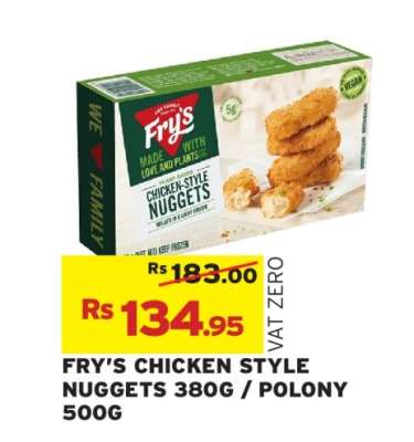 FRY’S CHICKEN STYLE NUGGETS 380G / POLONY 500G
