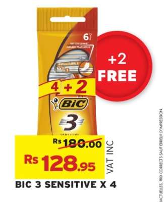 BIC 3 SENSITIVE X 4