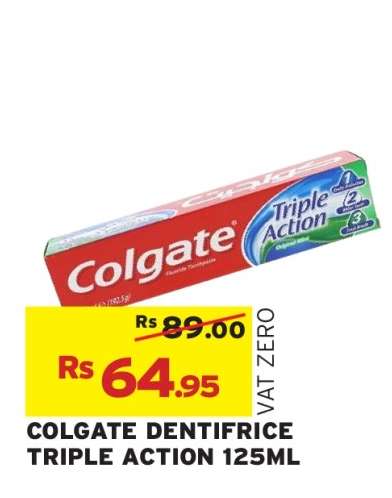 COLGATE DENTIFRICE TRIPLE ACTION 125ML