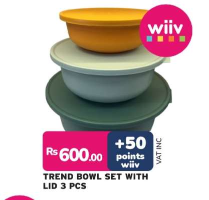 TREND BOWL SET WITH LID 3 PCS