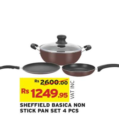 SHEFFIELD BASICA NON STICK PAN SET 4 PCS