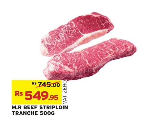 M.R BEEF STRIPLOIN TRANCHE 500G