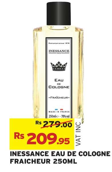 INESSANCE EAU DE COLOGNE FRAICHEUR 250ML