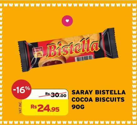 SARAY BISTELLA COCOA BISCUITS 90G