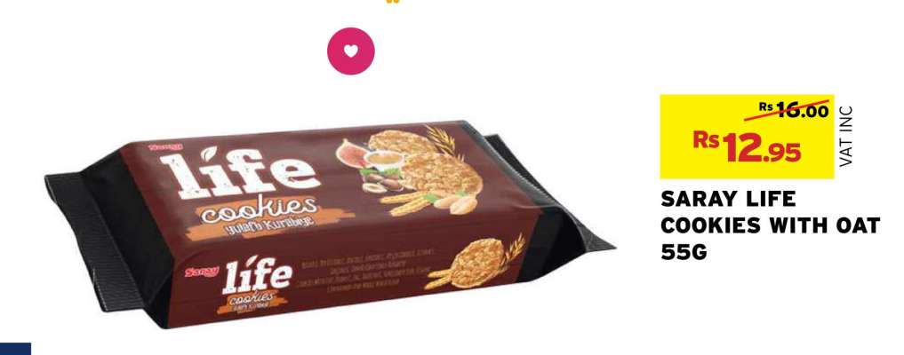SARAY LIFE COOKIES WITH OAT 55G