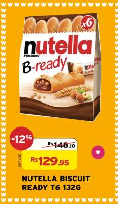 NUTELLA BISCUIT READY T6 132G