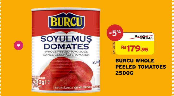 BURCU WHOLE PEELED TOMATOES 2500G