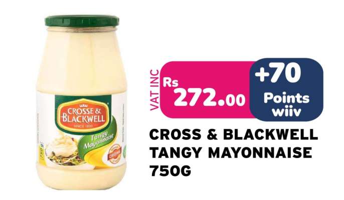 CROSS & BLACKWELL TANGY MAYONNAISE 750G